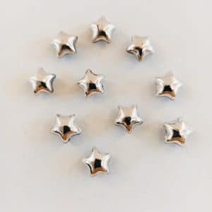 sterren magneetjes zilver 10 stuks