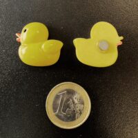 Koelkastmagneet Badeendjes (5 stuks) 3 Koelkastmagneet gele Badeendjes met een oranje snaveltje