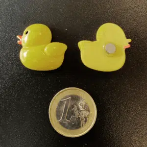 Koelkastmagneet Badeendjes (5 stuks) 3 Koelkastmagneet gele Badeendjes met een oranje snaveltje