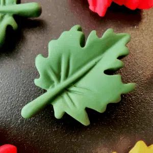 Koelkastmagneetjes Herfstbladeren - 6 stuks 3 Groen boomblad van hars met een magneetje aan de achterzijde