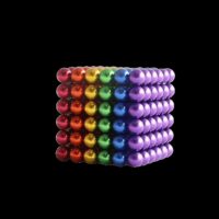 216 stuks Neocube magneetballetjes Regenboog 5mm Neodymium 2 Magneetballetjes regenboog kleuren van 5 mm