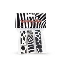 Magneet knijpers Animal Fun (zwart-wit) 2 Drie magneetknijpers met zwart-witte zebra en luipaard prints in de verpakking