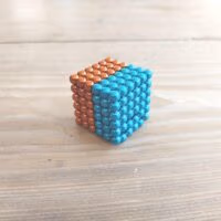 Neocube magneetballetjes 5 mm Aqua/Oranje 216 stuks 2 216 magneetballetjes in de kleuren aqua en oranje
