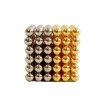 Neocube magneet balletjes Goud/Zilver 5mm 216 stuks 2 Magneetballetjes in een blokje gebouwd met gouden en zilveren kogelmagneetjes