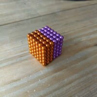 Magneetballetjes Neocubes Paars / Oranje 2 Magneetballetjes neocube 5mm oranje paars