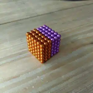Magneetballetjes Neocubes Paars / Oranje 2 Magneetballetjes neocube 5mm oranje paars