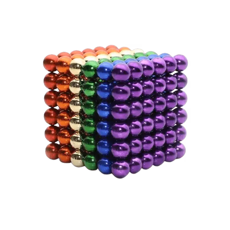 Magneetballetjes in regenboog kleuren