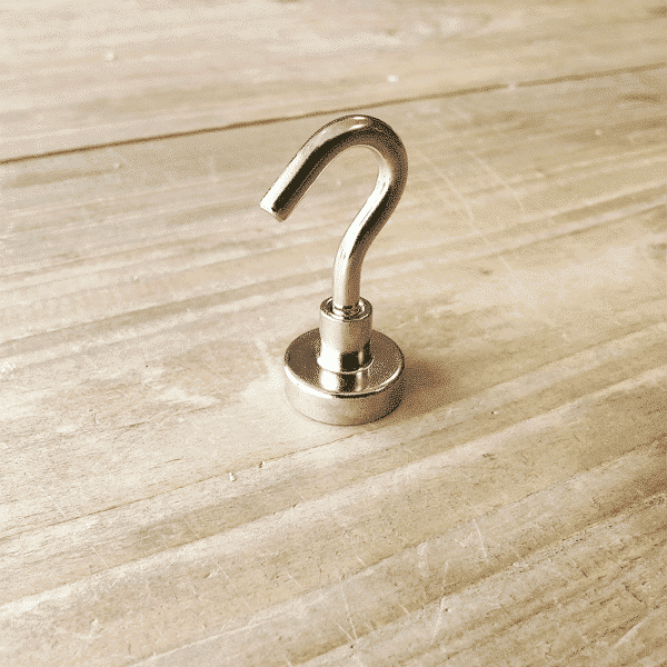 Magneethaak in potmagneet met een diameter van 13mm