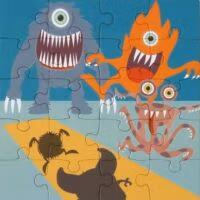 Magneetpuzzel Monsters (2 puzzels) 2 Magneetpuzzel Monsters voor de kinderen