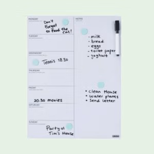 Magnetische weekplanner voor koelkast 40 x 30 cm 2 Magnetische weekplanner voor op de koelkast
