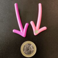 Pijl magneetjes Arrow 6 Twee pijl magneetjes in roze en lila