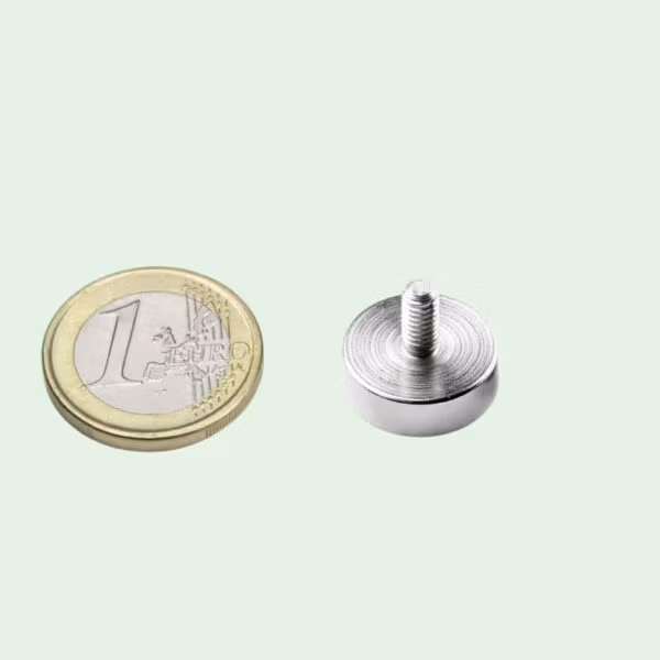Potmagneet 16 mm met schroefdraad