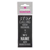 Magnetische boekenlegger 'Stop calling bookmark' 2 Magnetische boekenlegger met tekst