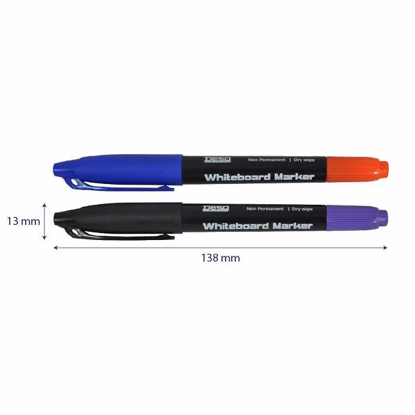 Twee kleine whiteboard markers en kleur