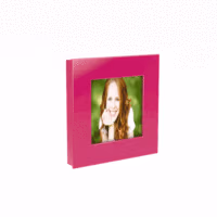 MEGA magneet square 2 Een roze vierkant als fotolijst met magneten
