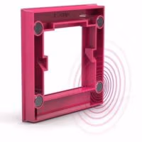 MEGA magneet square 3 Sterke magneten in een kunststof roze fotolijst