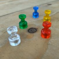 Push Pin magneten (Neodymium N35) 2 Vijf whiteboardmagneten in de vorm van een punaise