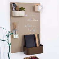 Beige magneetbord 56x38cm met magnetische bakjes