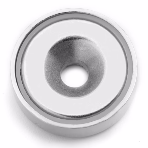 Bovenzijde potmagneet 16 mm met schroefgat