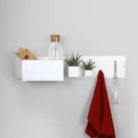 Lang magneetbord in het wit