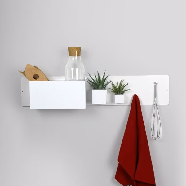 Lang magneetbord in het wit