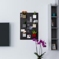 Magneetbord zwart 56x38 met magnetische bakjes