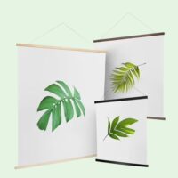 Magnetische posterhanger 60cm - diverse kleuren 2 Magnetische posterhouders hout diverse maten