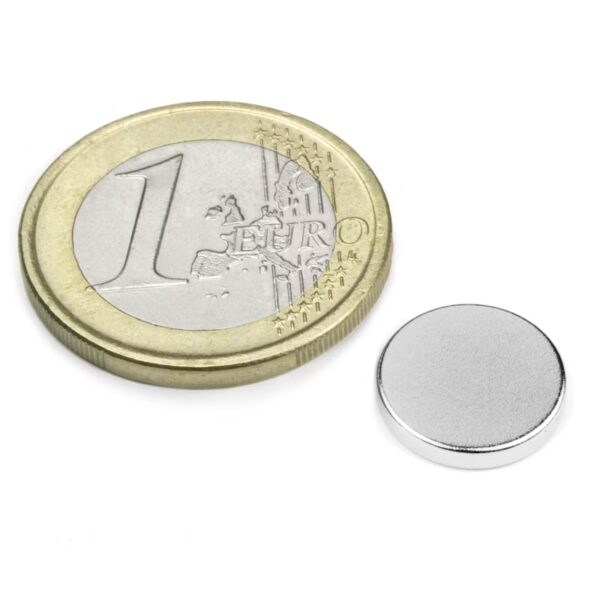 Neodymium schijfmagneet 12 x 2 mm