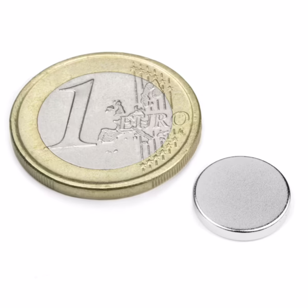 Neodymium schijfmagneet 12 x 2 mm