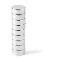 Neodymium Schijfmagneet 10 mm (trekkracht 500 gram tot 5,3 kg.) 4 Neodymium schijfmagneten 10 x 4 mm