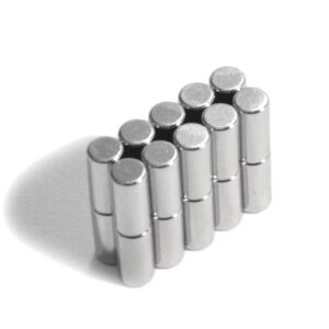 Neodymium Staafmagneet 3 mm x 6 mm (max trekkracht 400 gram) 3 Staafmagneet 3 x 6 mm