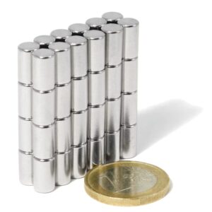 Neodymium Staafmagneet 6 x 10 mm (max trekkracht 1,4 kg) 4 Staafmagneetjes 6 x 10 mm
