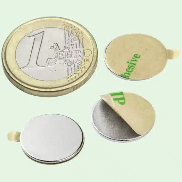 Zelfklevende schijfmagneten 15 mm