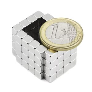 Magneetblok 5 mm (N42) Houdkracht 1.1 kg 6 Blokmagneten 5 mm