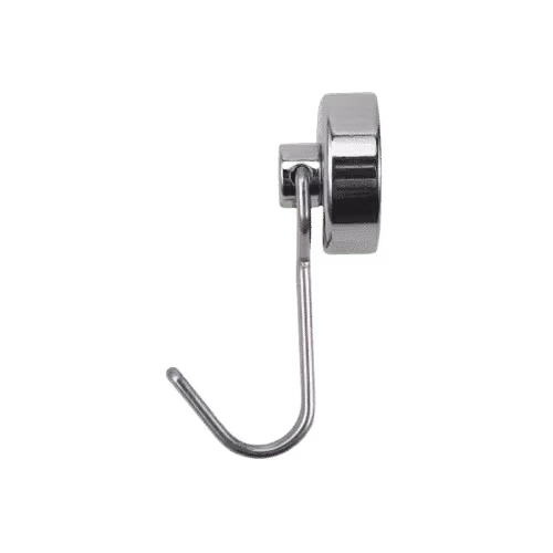 Zijaanzicht van een magneethaak