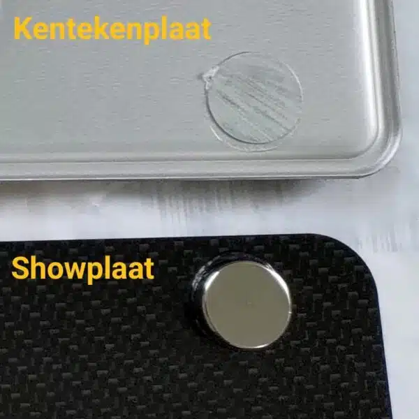 Kentekeplaat magneten voor het stevig vasthouden van je showplaat over je kentekenplaat heen