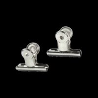 Magneet Clip Office XL (Neodymium) 2 Twee zilveren klemmen met een sterke magneet