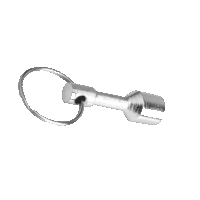 Zijaanzicht van magnetische sleutelhanger