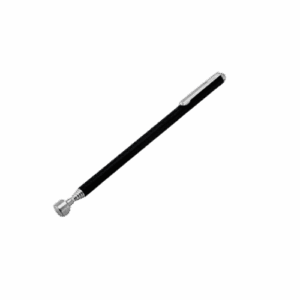 Telescoopstok met een magneetje aan de onderzijde om metalen voorwerpen van de grond te rapen