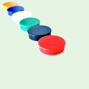 Whiteboard magneten 30mm (10 stuks) 2 Gekleurde voordelige whiteboardmagneten van Desq van 30mm op een rij