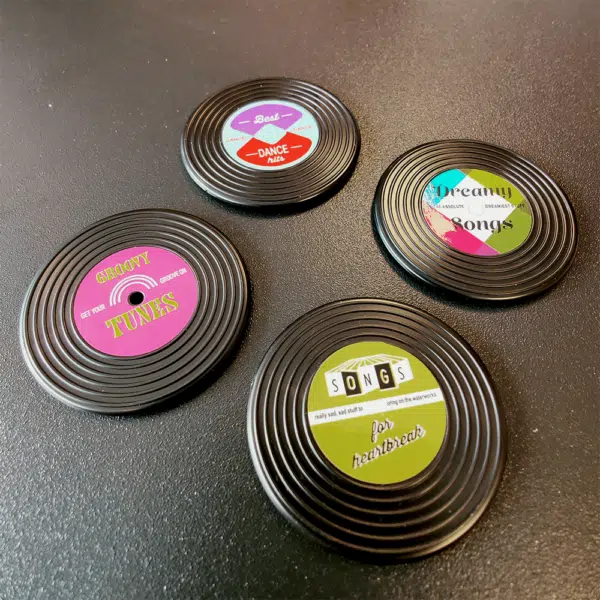 Koelkastmagneten Grammofoonplaat retro