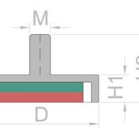 Potmagneet met schroefdraad 20 mm M4 (max trekkracht 13 kilo) 5 Maatvoering potmagneten met schroefdraad 20 mm e1750185702789