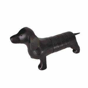 Magneet hond Dachshund (Teckel) 2 Zwarte teckel hond met losse magneten die het lijf in elkaar zetten