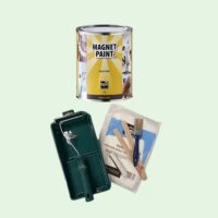 Magneetverf verfpakket 2 Magneetverf verfpakket met alle benodigdheden voor magneetverf