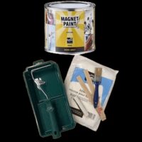 Magneetverf verfpakket 3 Pot mer magneetverf en alle verfmaterialen die nodig zijn om een magneetmuur te maken