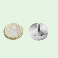 Potmagneet met schroefdraad 20 mm M4 (max trekkracht 13 kilo) 2 Potmagneet 20 mm met schroefdraad