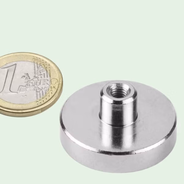 Potmagneet 32 mm met draadbus