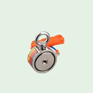 Vismagneet - 120 kg x 2 (Neodymium N52) 2 Vismagneet 250 kg met oranje touw