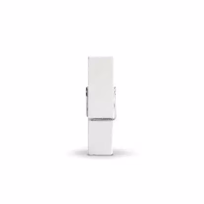 Witte knijper van 72mm lang en een magneetje