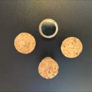 Kurkmagneetjes met sterke magneet 4 Kurkmagneetjes met sterke magneet voor op magneetbord of koelkast